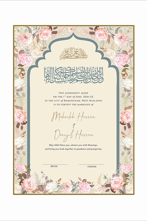 Load image into Gallery viewer, NK 151 Personalized Nikah Nama
