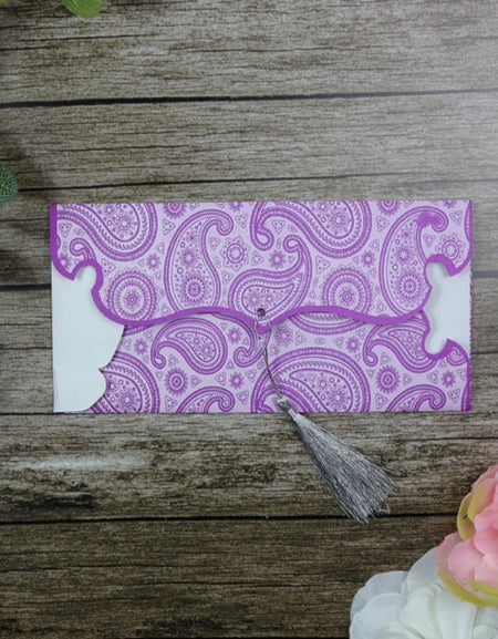 Pakistani Indian Asian Wedding Invitation is Purple PA 083 Lilac