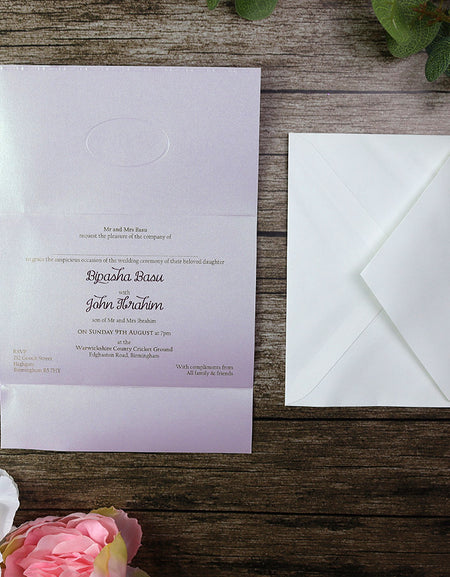 Panache 3008 pearlescent lilac cheap wedding cards