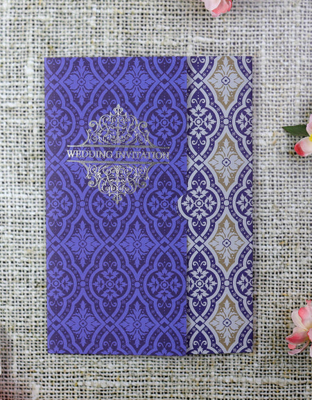 PBM WI Morrocan Tile Arabesque Blue Marriage Invite