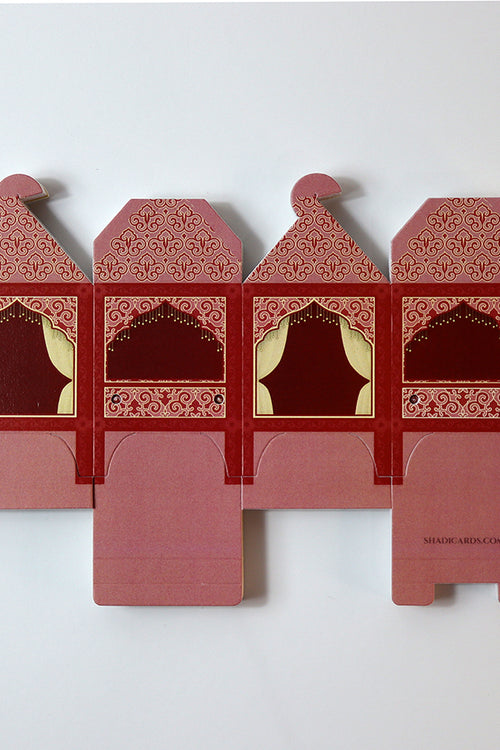Load image into Gallery viewer, Doli-Shaped Favour Boxes Red – Flat Pack Wedding &amp; Mehndi Gift Boxes
