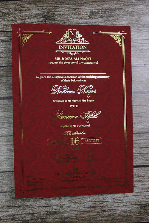 Load image into Gallery viewer, Luxury Gold Foil Invitation with Wax Seal &amp; Dried Flowers TFC 102
