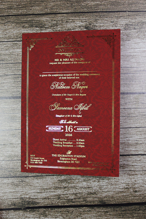 Load image into Gallery viewer, Luxury Gold Foil Invitation with Wax Seal &amp; Dried Flowers TFC 102
