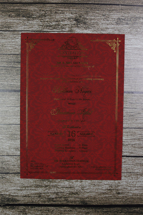Load image into Gallery viewer, Luxury Gold Foil Invitation with Wax Seal &amp; Dried Flowers TFC 102
