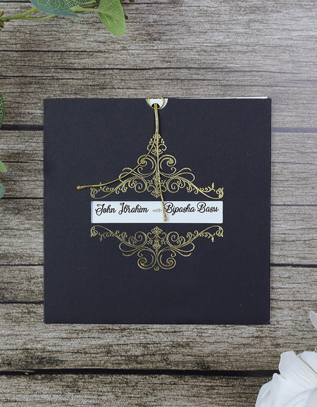 Regal Black and Gold Pocket Invitation SC 2003