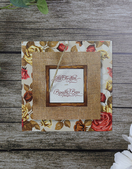 SC 2776 Twine and roses background pocket announcement