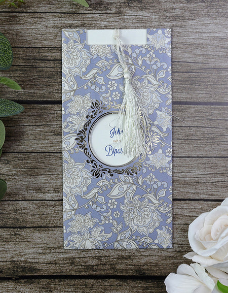 SC 5574 Sky Blue Portrait Pocket Reception Invitation