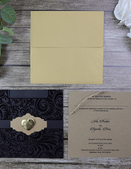 SC 5577 Hindu Velvet Pocket Invitation