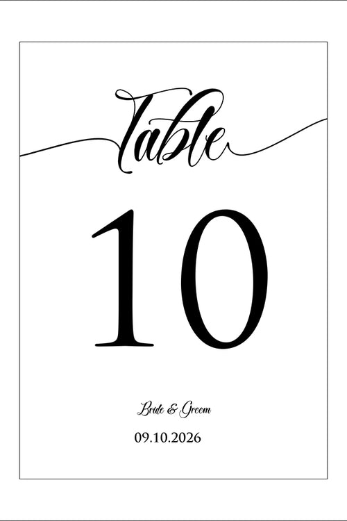 Load image into Gallery viewer, Personalized A5 Wedding Table Numbers: Tailored Elegance for Your Special Day 1260
