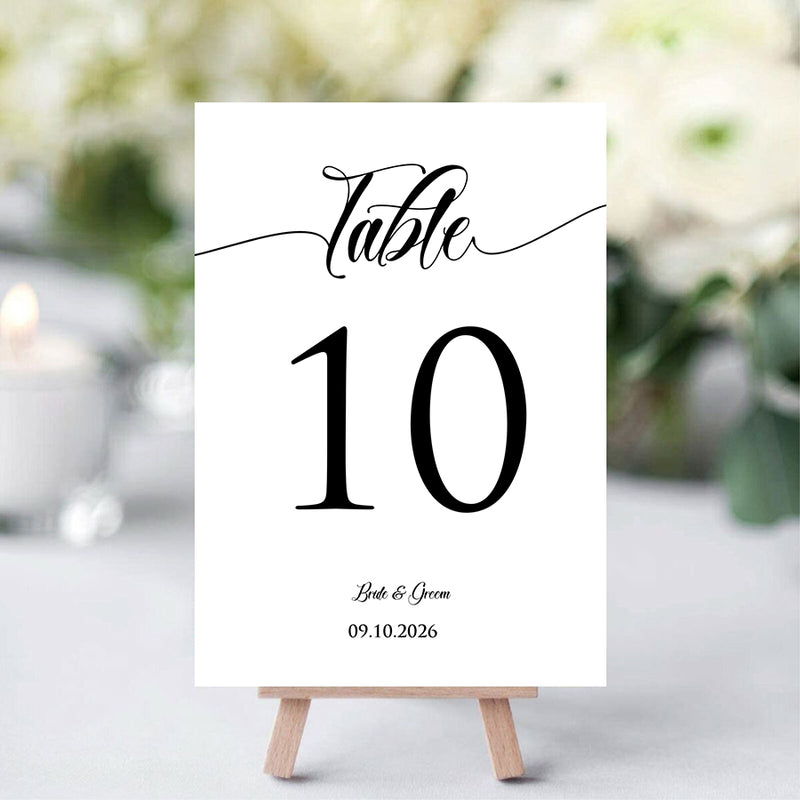 Personalized A5 Wedding Table Numbers: Tailored Elegance for Your Special Day 1260