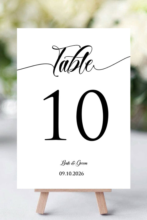 Load image into Gallery viewer, Personalized A5 Wedding Table Numbers: Tailored Elegance for Your Special Day 1260
