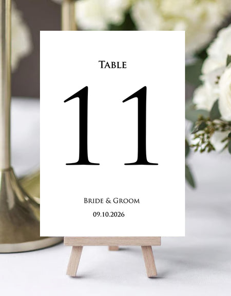 Minimalist Design with White Card & Black Text – Perfect for Weddings & Events – Shadicards 1261