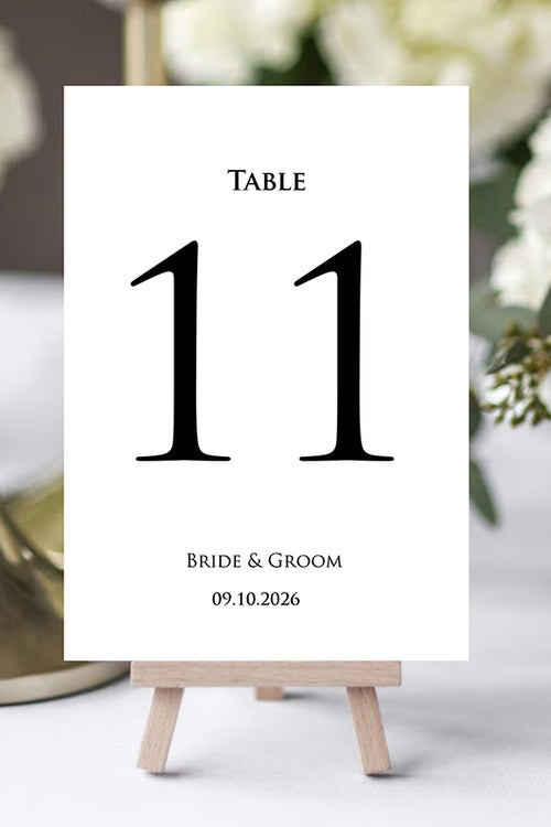 Load image into Gallery viewer, Personalized A5 Wedding Table Numbers: Tailored Elegance for Your Special Day 1261
