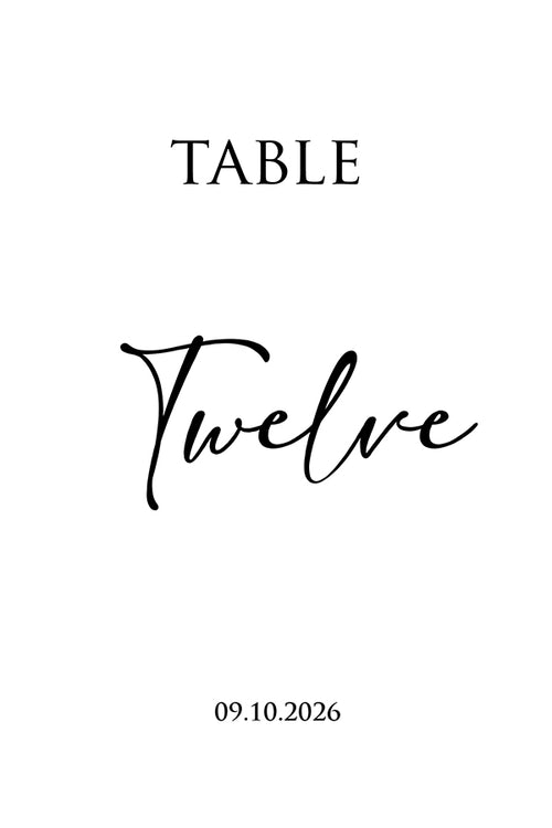 Load image into Gallery viewer, Personalized A5 Wedding Table Numbers: Tailored Elegance for Your Special Day 1262
