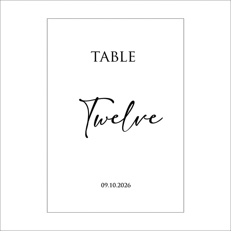 Personalized A5 Wedding Table Numbers: Tailored Elegance for Your Special Day 1262