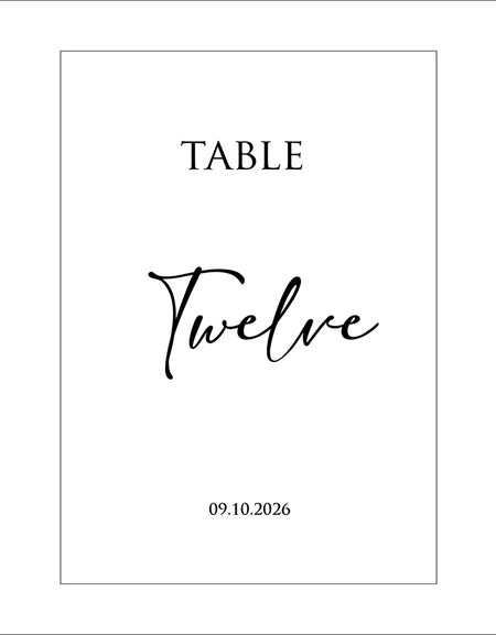 Personalized A5 Wedding Table Numbers: Tailored Elegance for Your Special Day 1262