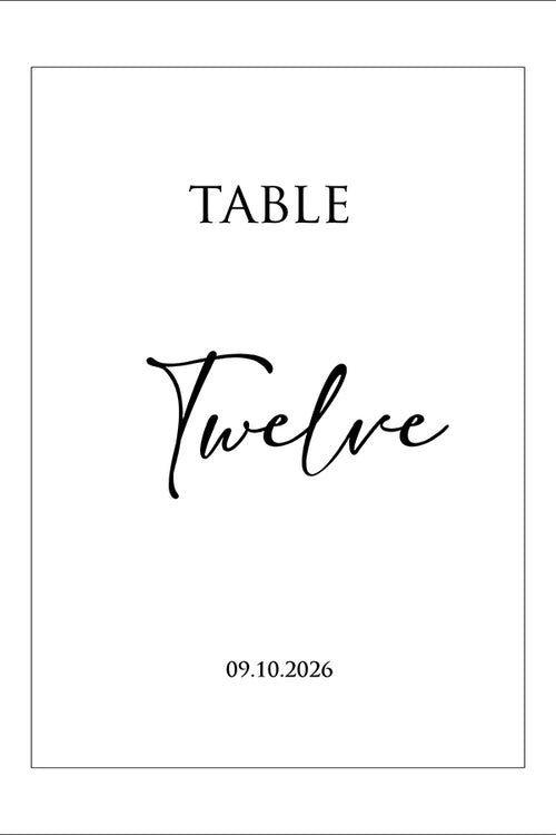 Load image into Gallery viewer, Personalized A5 Wedding Table Numbers: Tailored Elegance for Your Special Day 1262
