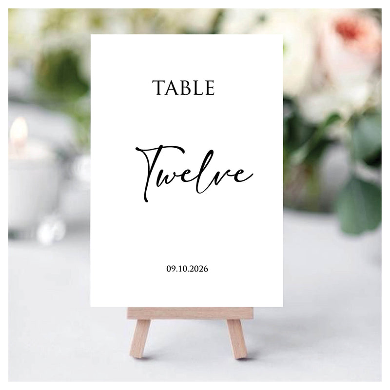 Personalized A5 Wedding Table Numbers: Tailored Elegance for Your Special Day 1262