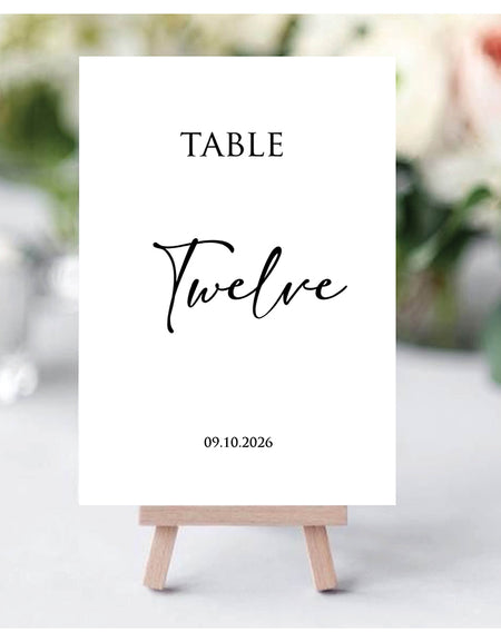 Personalized A5 Wedding Table Numbers: Tailored Elegance for Your Special Day 1262