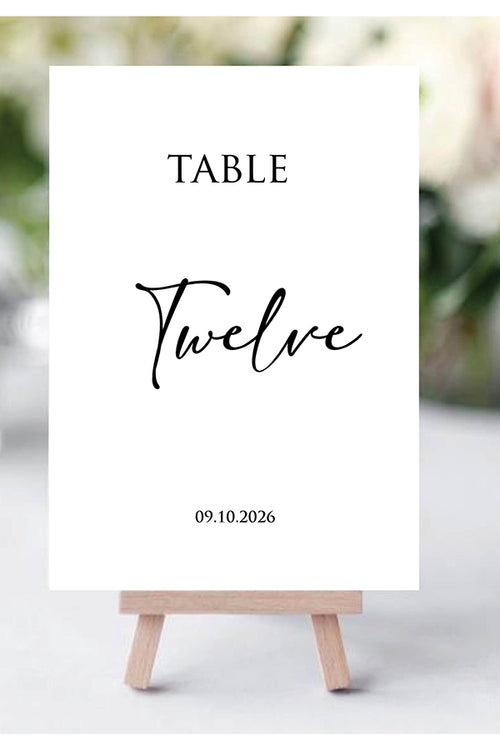 Load image into Gallery viewer, Personalized A5 Wedding Table Numbers: Tailored Elegance for Your Special Day 1262
