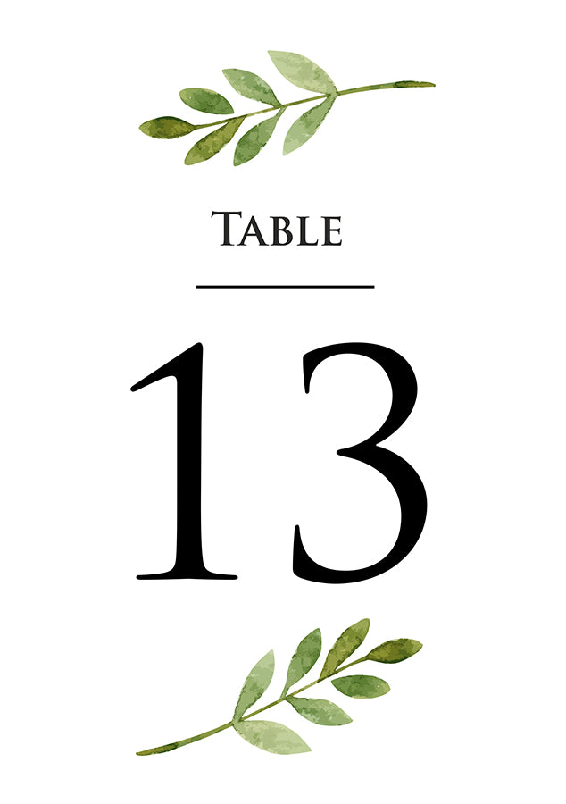 Personalized A5 Wedding Table Numbers: Tailored Elegance for Your Special Day 1263