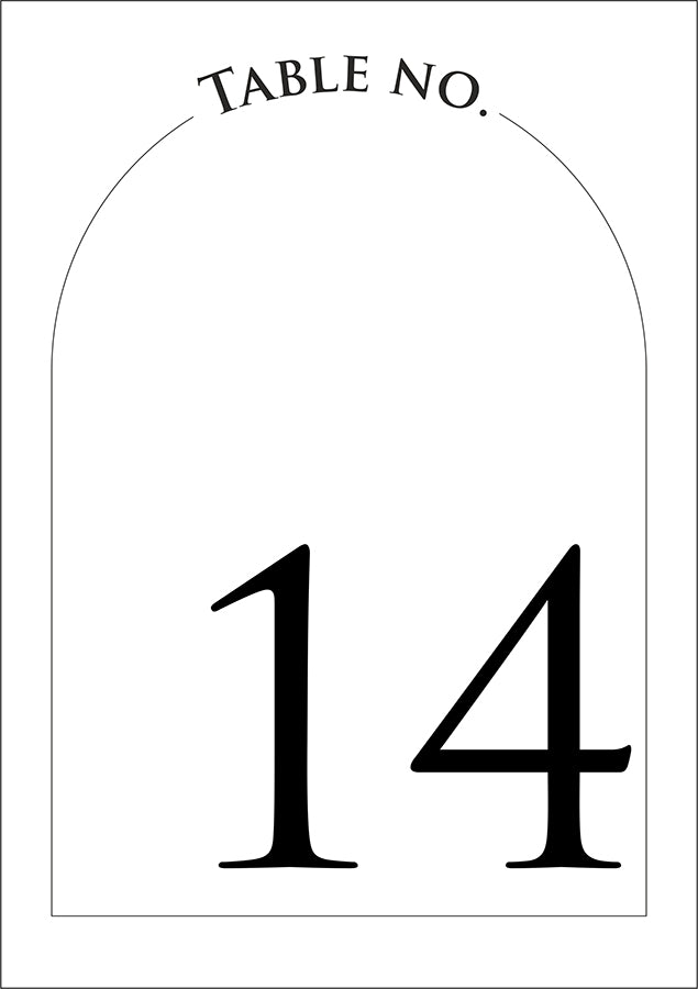 Personalized A5 Wedding Table Numbers: Tailored Elegance for Your Special Day 1264