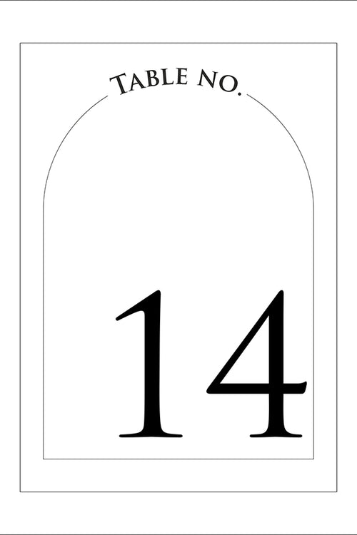 1264 Number Design Personalized A5 Wedding Table Numbers: Tailored Elegance for Your Spec ...