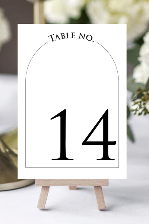 1264 Number Design Personalized A5 Wedding Table Numbers: Tailored Elegance for Your Spec ...