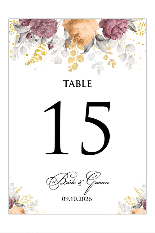 Load image into Gallery viewer, Personalized A5 Wedding Table Numbers: Tailored Elegance for Your Special Day 1265
