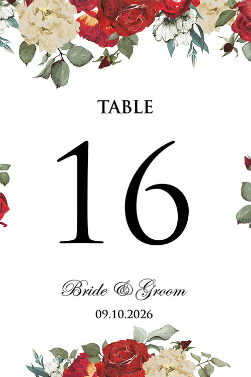 Load image into Gallery viewer, Personalized A5 Wedding Table Numbers: Tailored Elegance for Your Special Day 1266
