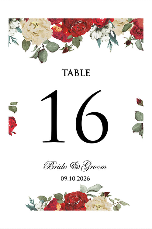 Load image into Gallery viewer, Personalized A5 Wedding Table Numbers: Tailored Elegance for Your Special Day 1266
