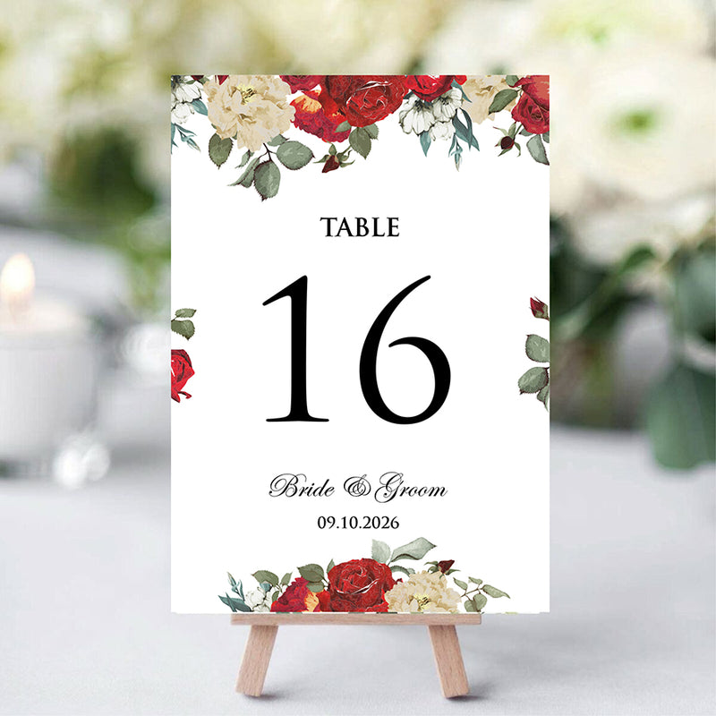 Personalized A5 Wedding Table Numbers: Tailored Elegance for Your Special Day 1266