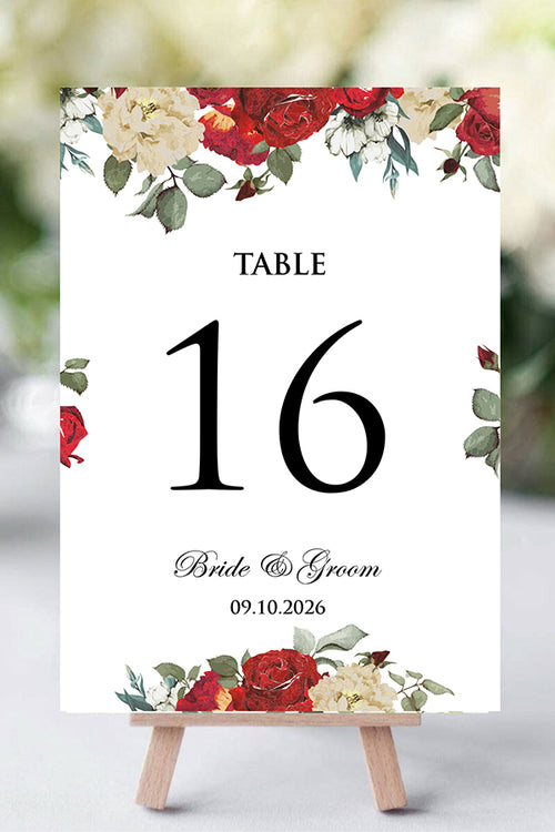 Load image into Gallery viewer, Personalized A5 Wedding Table Numbers: Tailored Elegance for Your Special Day 1266
