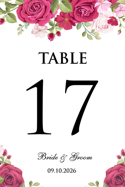 Load image into Gallery viewer, Personalized A5 Wedding Table Numbers: Tailored Elegance for Your Special Day 1267
