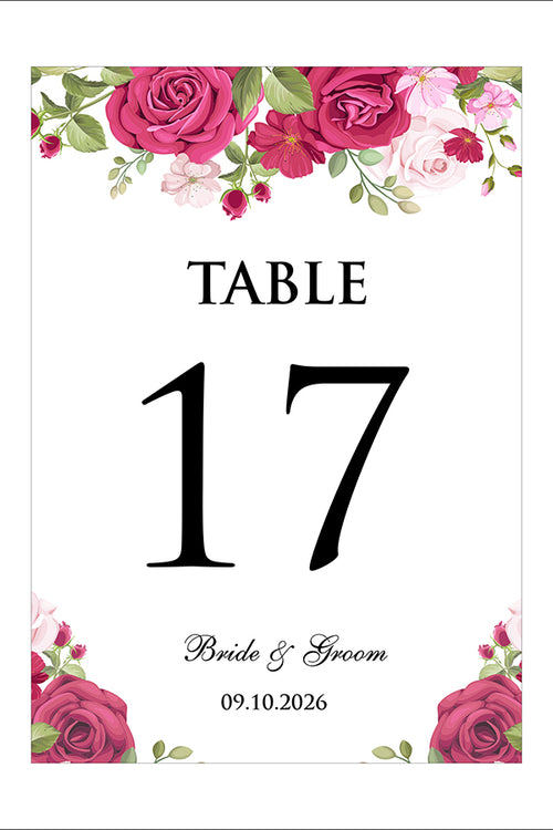 Load image into Gallery viewer, Personalized A5 Wedding Table Numbers: Tailored Elegance for Your Special Day 1267
