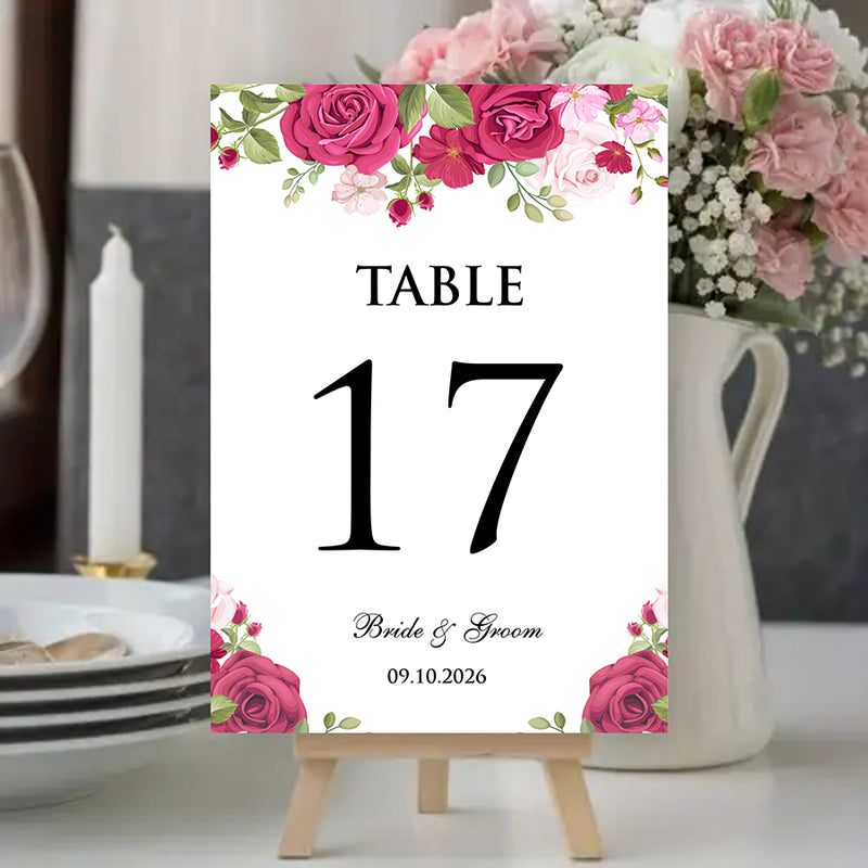 Personalized A5 Wedding Table Numbers: Tailored Elegance for Your Special Day 1267