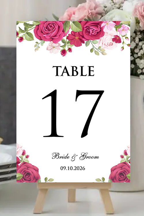 Load image into Gallery viewer, Personalized A5 Wedding Table Numbers: Tailored Elegance for Your Special Day 1267
