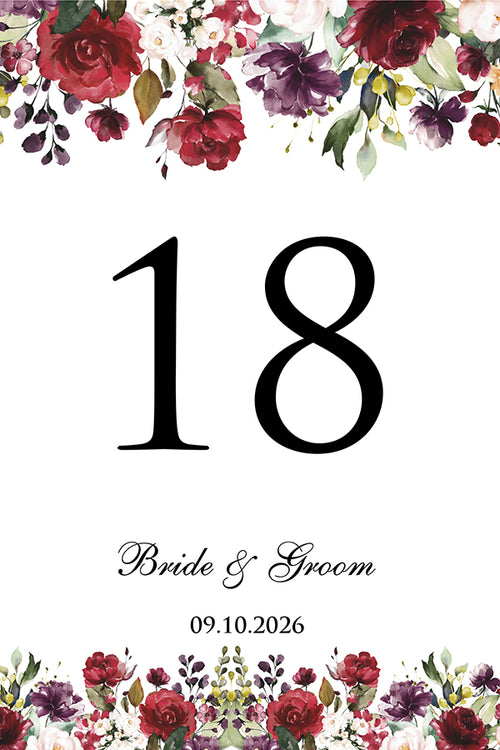 Load image into Gallery viewer, Personalized A5 Wedding Table Numbers: Tailored Elegance for Your Special Day 1268
