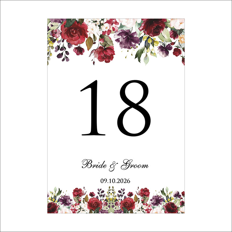 Personalized A5 Wedding Table Numbers: Tailored Elegance for Your Special Day 1268