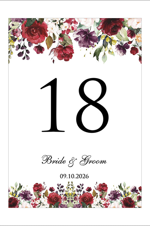 Load image into Gallery viewer, Personalized A5 Wedding Table Numbers: Tailored Elegance for Your Special Day 1268
