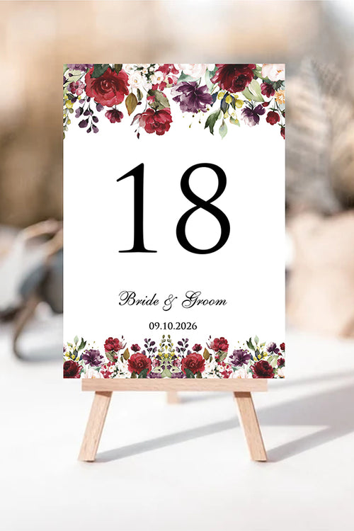 Load image into Gallery viewer, Personalized A5 Wedding Table Numbers: Tailored Elegance for Your Special Day 1268
