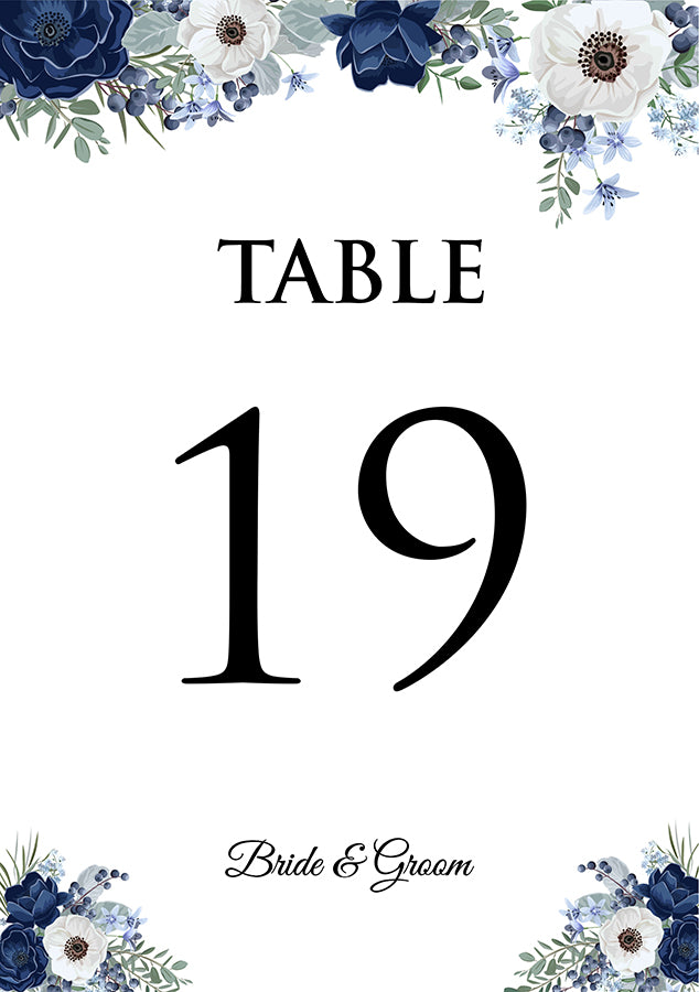 Personalized A5 Wedding Table Numbers: Tailored Elegance for Your Special Day 1269