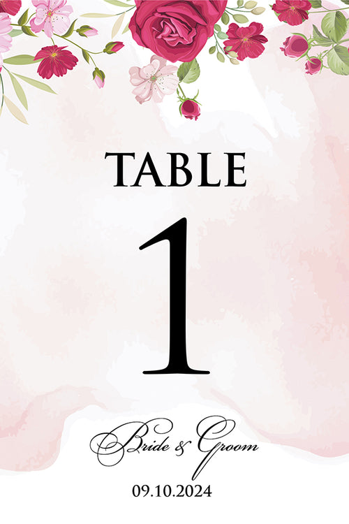 Load image into Gallery viewer, Personalized A5 Wedding Table Numbers: Tailored Elegance for Your Special Day 1501
