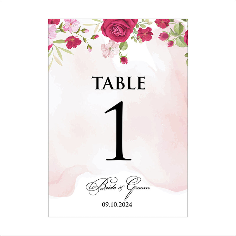 Personalized A5 Wedding Table Numbers: Tailored Elegance for Your Special Day 1501