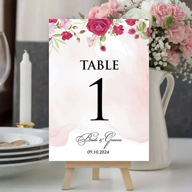 Personalized A5 Wedding Table Numbers: Tailored Elegance for Your Special Day 1501