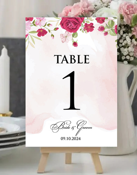 Personalized A5 Wedding Table Numbers: Tailored Elegance for Your Special Day 1501