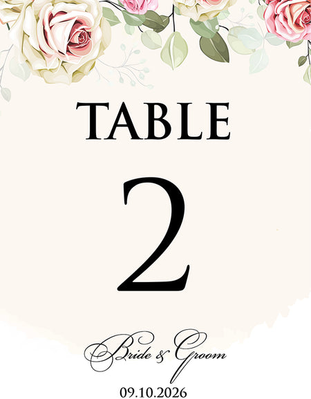 Personalized A5 Wedding Table Numbers: Tailored Elegance for Your Special Day 1252