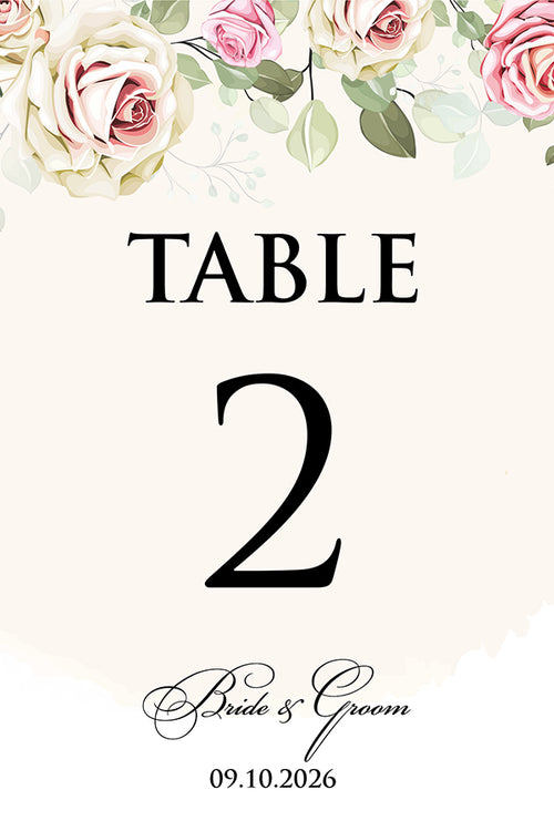 Load image into Gallery viewer, Personalized A5 Wedding Table Numbers: Tailored Elegance for Your Special Day 1252
