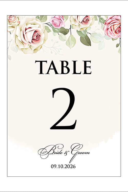 Load image into Gallery viewer, Personalized A5 Wedding Table Numbers: Tailored Elegance for Your Special Day 1252
