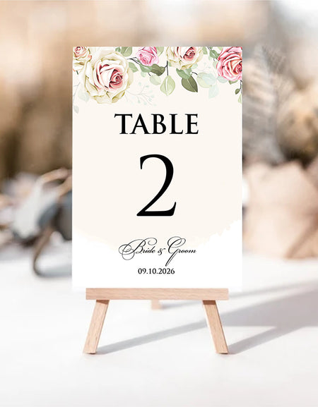 Personalized A5 Wedding Table Numbers: Tailored Elegance for Your Special Day 1252
